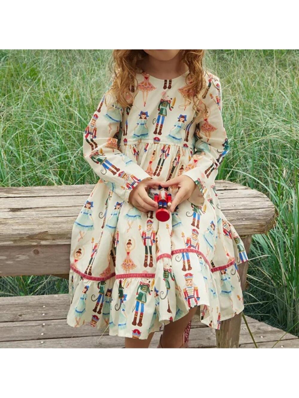 Pink Chicken Nutcracker Ballet Coralee Dress Sz 7 Holiday Christmas